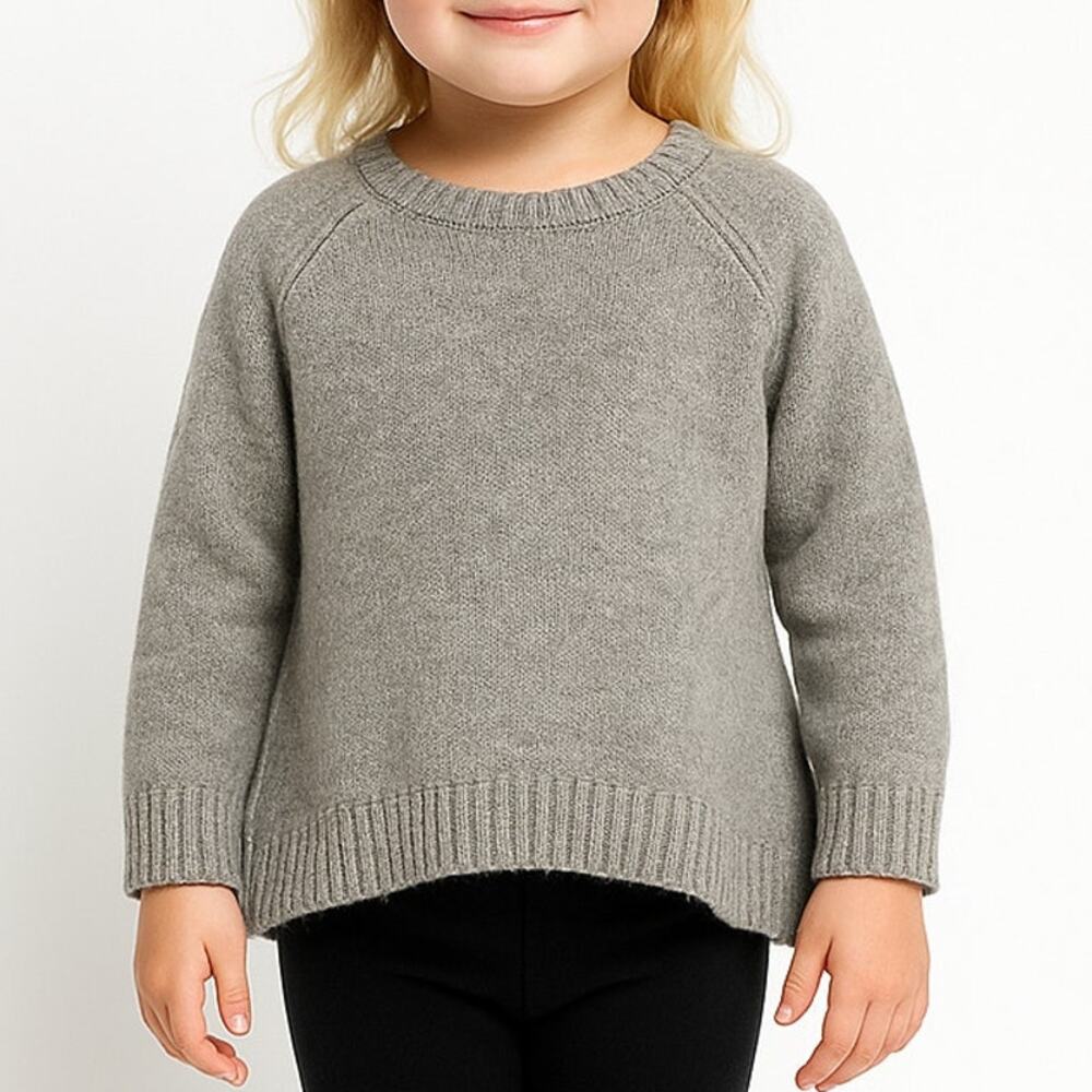 SPLENDID Grey Girls Crewneck Knit Sweater